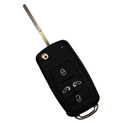 Volkswagen VW Transporter T5 T6 Key Fob Cover 4 Button Smart Black Case Repair
