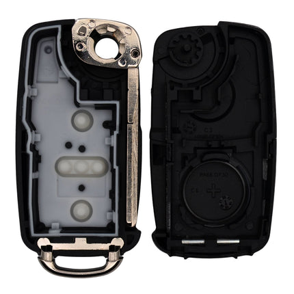 Volkswagen VW Transporter T5 T6 Key Fob Cover 4 Button Smart Black Case Repair