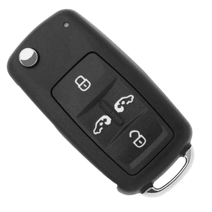 Volkswagen VW Transporter T5 T6 Key Fob Cover 4 Button Smart Black Case Repair