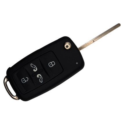 Volkswagen VW Transporter T5 T6 Key Fob Cover 4 Button Smart Black Case Repair